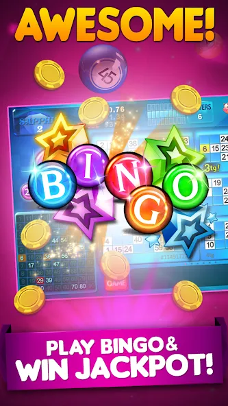 Bingo 90 Live : Vegas Slots — Мод: Много денег — скриншот 3