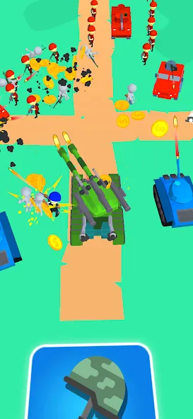 Tank Commander: Army Survival Mod APK Много денег и бессмертие — Скачать на Андроид — скриншот 1