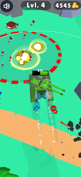 Tank Commander: Army Survival Mod APK Много денег и бессмертие — Скачать на Андроид — скриншот 4