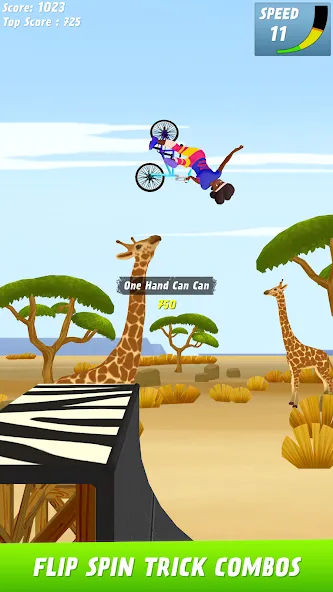 Скачать взломанную Max Air BMX — Много денег — скриншот 2