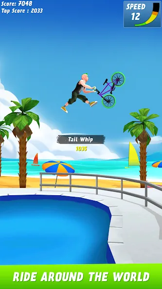 Скачать взломанную Max Air BMX — Много денег — скриншот 3