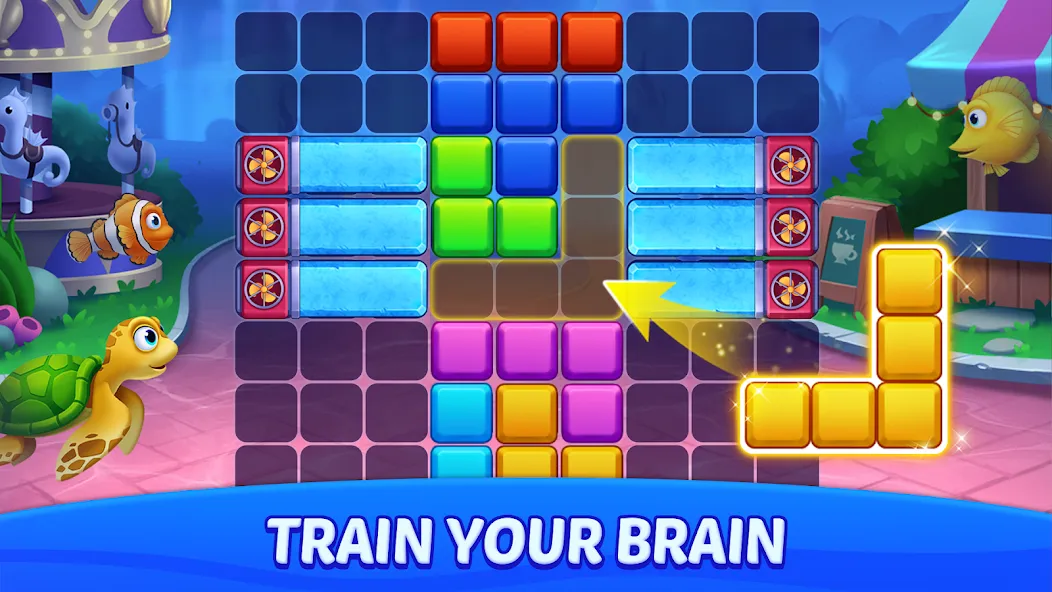Скачать Block Puzzle Ocean MOD APK — Без рекламы — скриншот 2