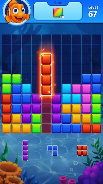 Скачать Block Puzzle Ocean MOD APK — Без рекламы — скриншот 4