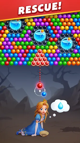 Bubble Shooter Royal Pop MOD APK — Много денег — скриншот 1