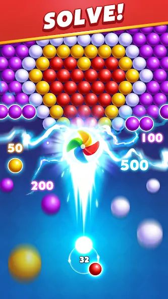 Bubble Shooter Royal Pop MOD APK — Много денег — скриншот 4