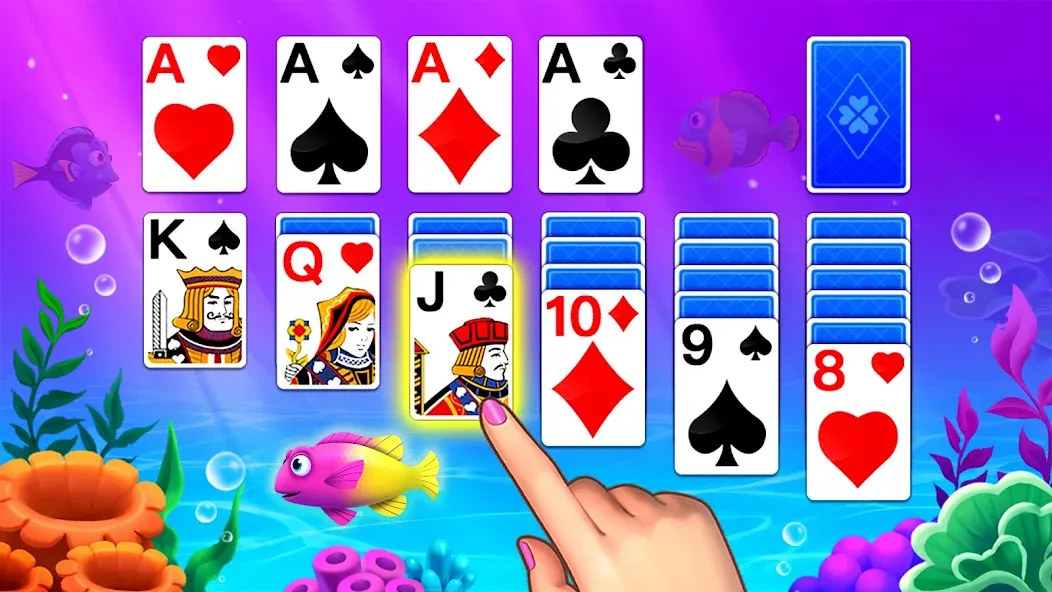 Скачать Solitaire Ocean — Много денег и без рекламы — скриншот 3