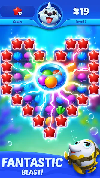 Скачать Ocean Match с модом — Много денег — скриншот 2 Скачать Ocean Match с модом — Много денег — скриншот 2