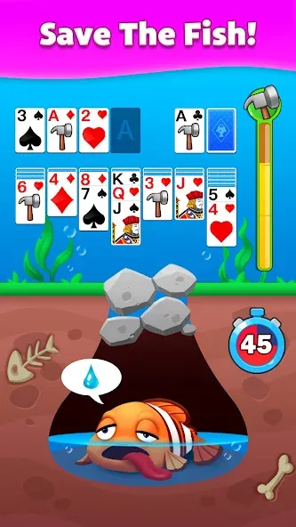 Скачать Solitaire Fish MOD APK — Много денег — скриншот 2
