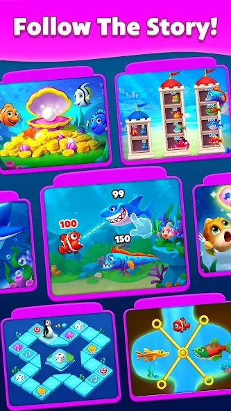 Скачать Solitaire Fish MOD APK — Много денег — скриншот 4