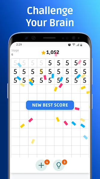 Number Crunch - Number Games — Мод: Много денег — скриншот 1