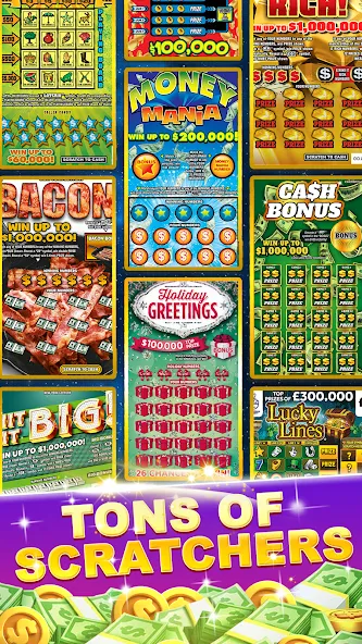 Lottery Scratchers Master MOD — Много денег на Андроид — скриншот 4