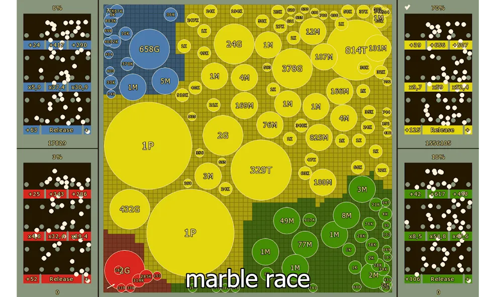 Скачать взлом Marble Race and Territory War на Андроид — Много денег — скриншот 4
