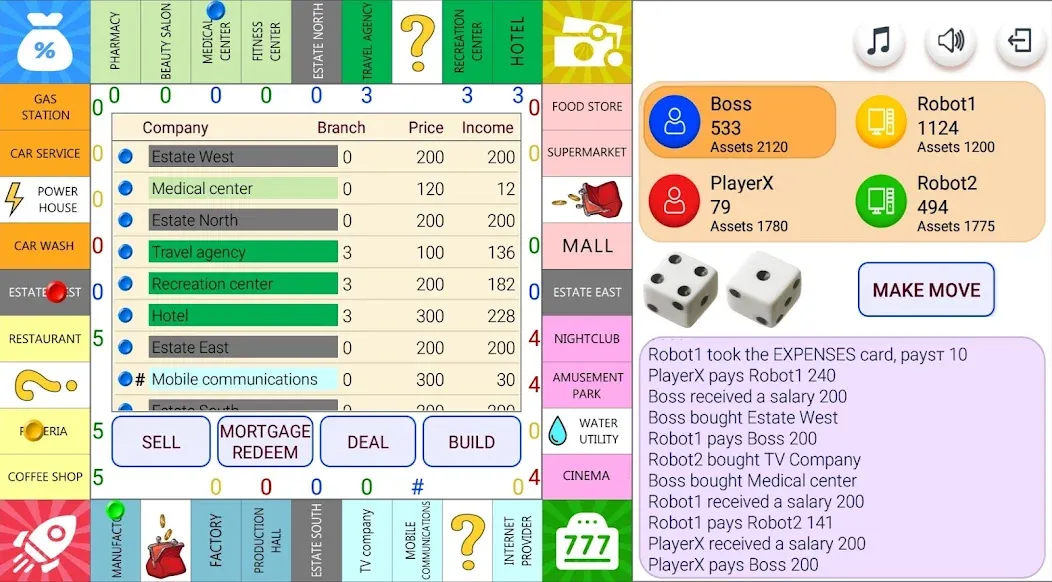 Скачать Monopolist Business Dice Board — Последняя версия (Много денег) — скриншот 1