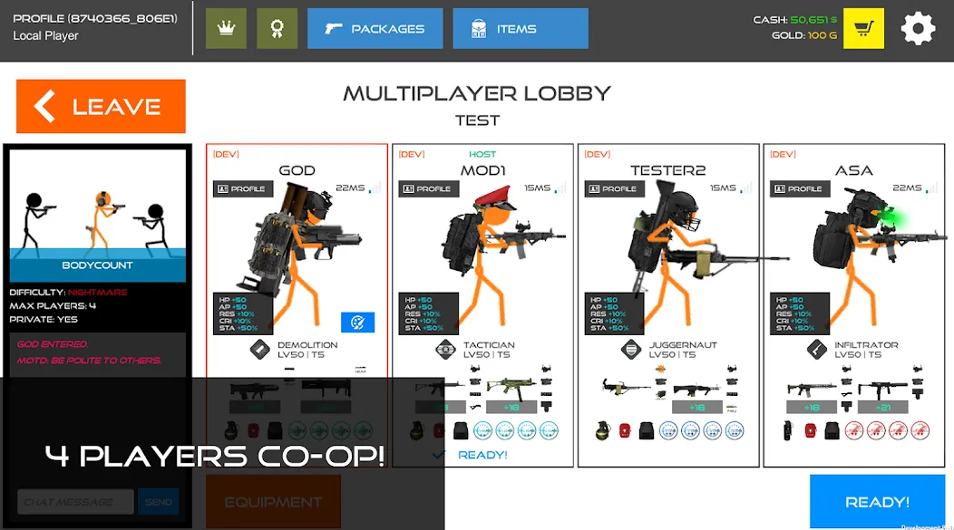 Скачать Stick Warfare: Blood Strike MOD APK — Мод меню (много денег) — скриншот 1
