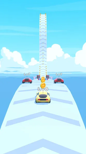 Скачать Merge Car Run - Evolution Race на Android — Много денег — скриншот 1