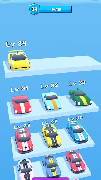 Скачать Merge Car Run - Evolution Race на Android — Много денег — скриншот 2