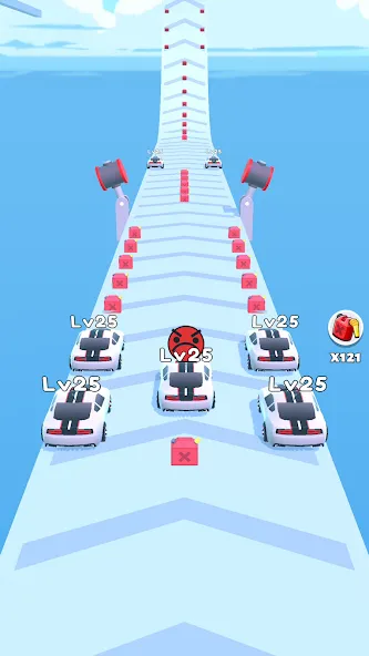 Скачать Merge Car Run - Evolution Race на Android — Много денег — скриншот 3