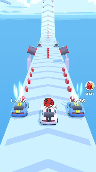 Скачать Merge Car Run - Evolution Race на Android — Много денег — скриншот 4