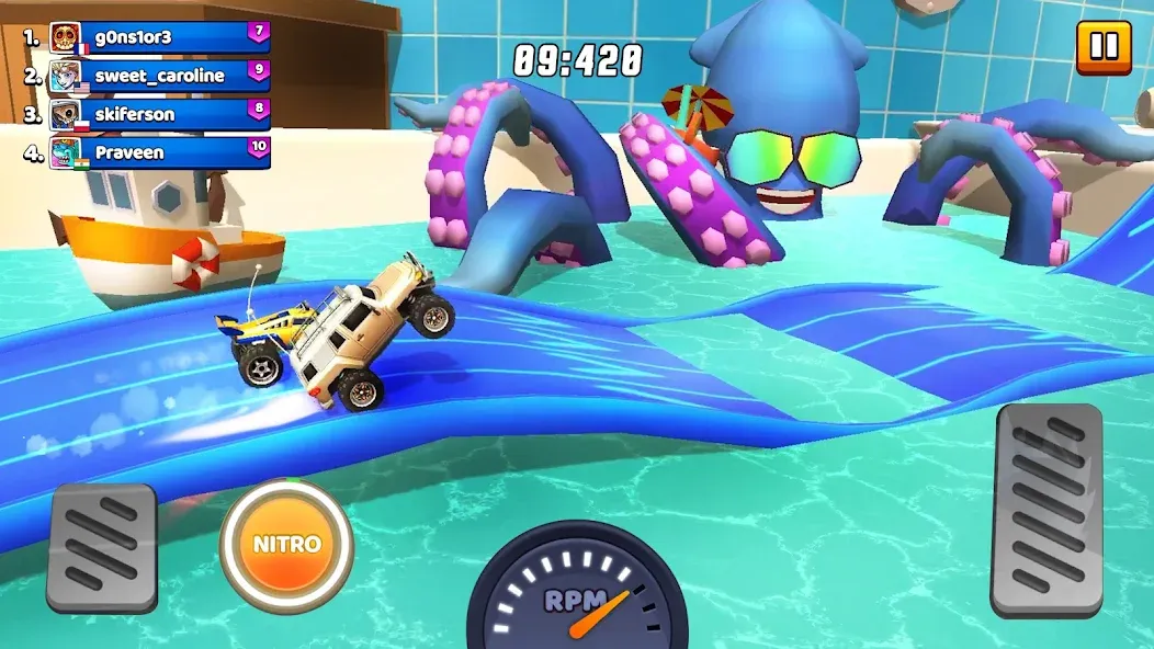 Скачать взломанную Nitro Jump - Car Racing — Много денег — скриншот 2
