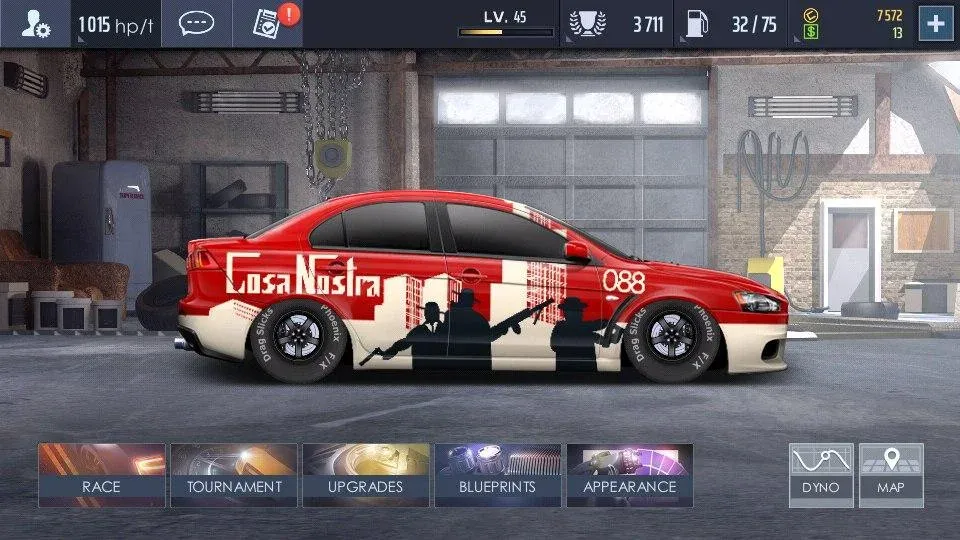 Скачать взломанную Drag Racing: Streets — Много денег — скриншот 1