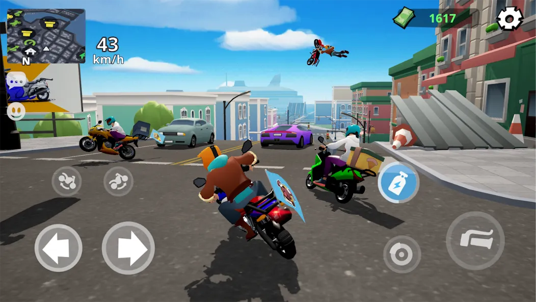 Скачать Moto City: Mad Bike Delivery — Модификация Много денег — скриншот 2