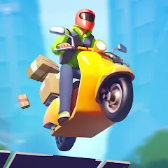 Скачать Moto City: Mad Bike Delivery — Модификация Много денег