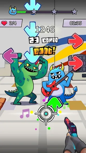 Взлом Beat Shooter Night: Rap Battle — Много денег — скриншот 5
