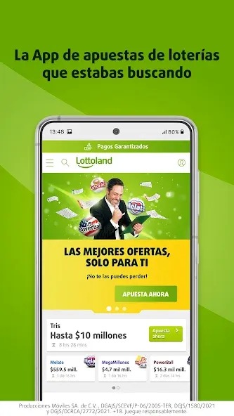 Скачать Lottoland: Lotería & Casino на телефон — Много денег — скриншот 1