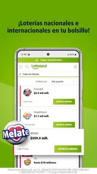 Скачать Lottoland: Lotería & Casino на телефон — Много денег — скриншот 2