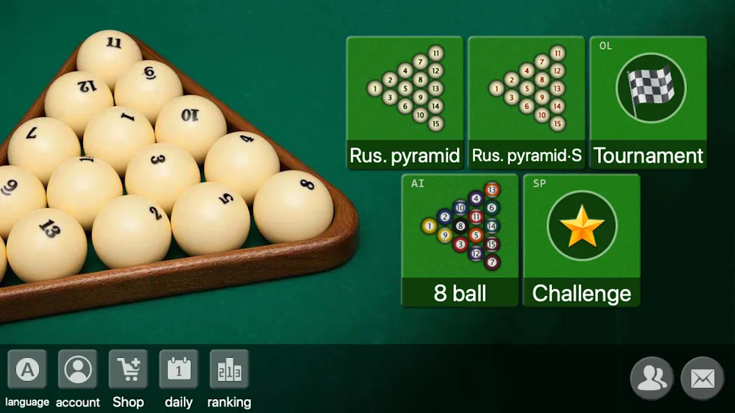 russian billiards 2024 — Мод: Много денег — скриншот 1