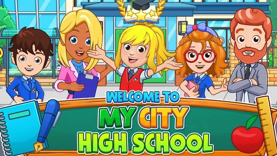 Скачать My City : High School на Андроид — Все открыто — скриншот 1 Скачать My City : High School на Андроид — Все открыто — скриншот 1