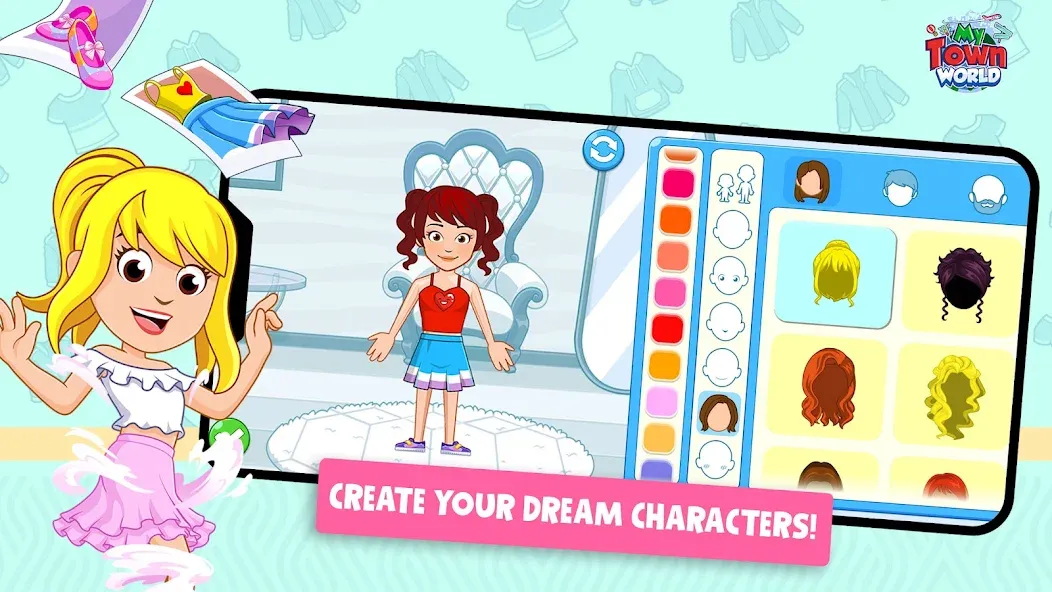 My Town World - Mega Doll City Mod APK Все куплено — Скачать на Андроид — скриншот 1