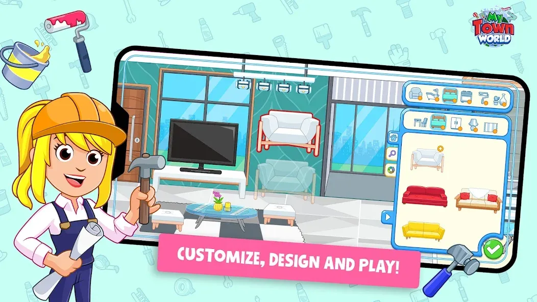 My Town World - Mega Doll City Mod APK Все куплено — Скачать на Андроид — скриншот 2