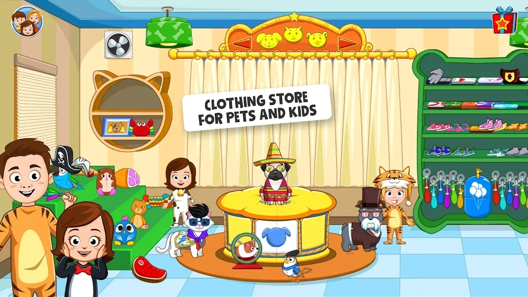 Скачать My Town: Pet games & Animals (Мод: Все куплено) на Андроид — скриншот 2