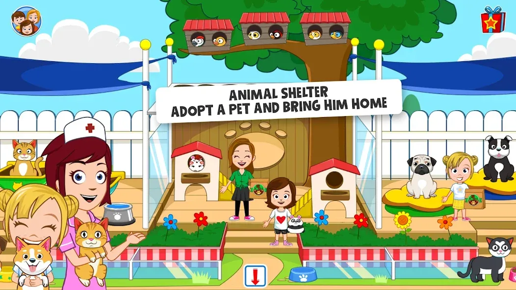 Скачать My Town: Pet games & Animals (Мод: Все куплено) на Андроид — скриншот 4