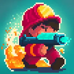 Скачать Firefighter: pixel shooter — Модификация Много денег