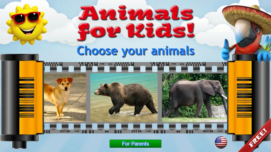 Animals for Kids на Андроид — Мод Все животные открыты — скриншот 1