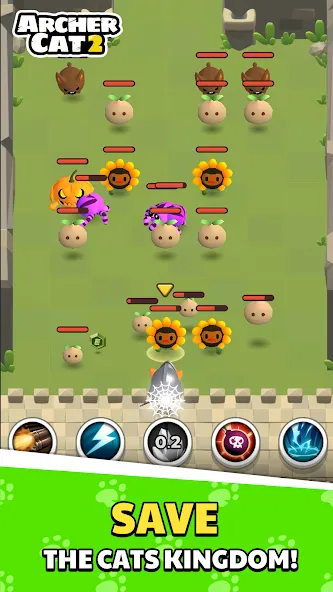Archer Cat 2 MOD APK — Много денег — скриншот 1
