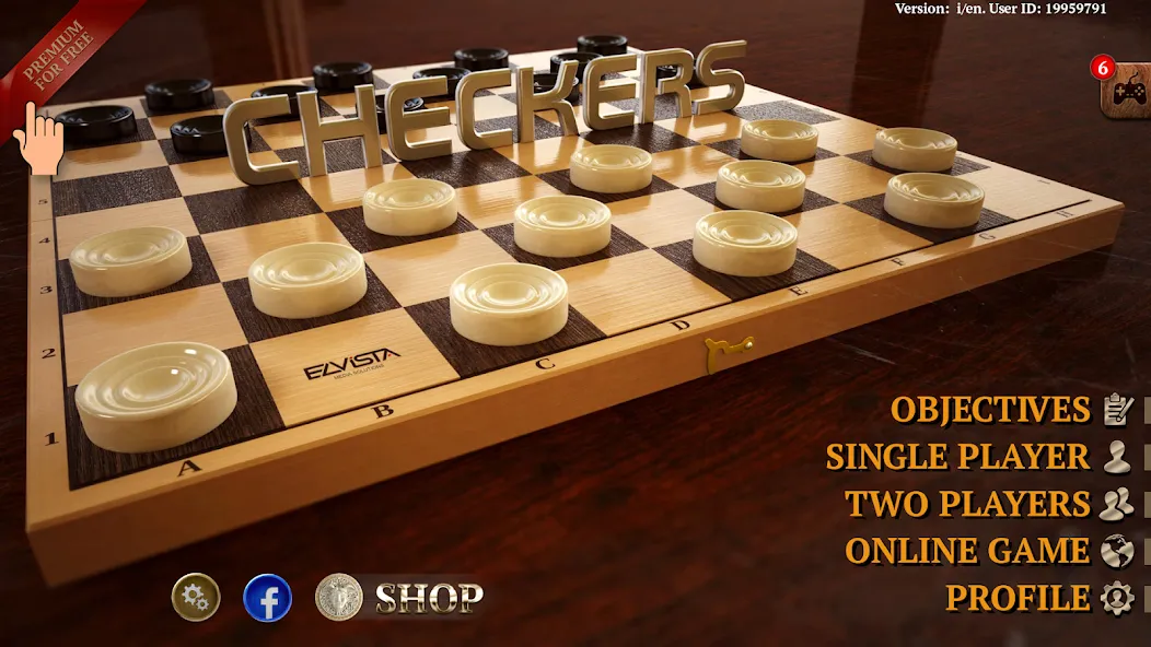 Скачать Checkers Online Elite на телефон — Все открыто — скриншот 1