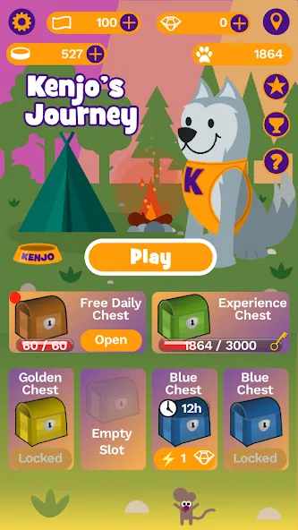 Kenjo's Journey Coin Pusher — Взломанная версия (Много монет) — скриншот 2