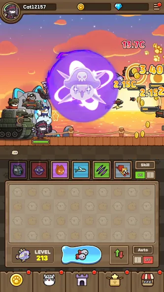 Cat Hero : Idle RPG на Андроид — Много денег и кристаллов — скриншот 3