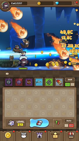 Cat Hero : Idle RPG на Андроид — Много денег и кристаллов — скриншот 4