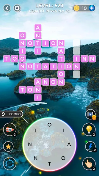 Скачать WOW4:Word Connect Offline Word (Мод: Много подсказок) на Андроид — скриншот 3