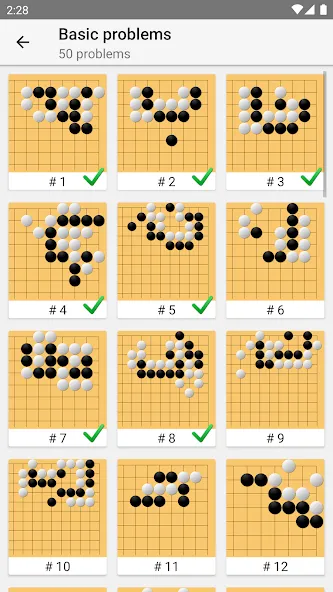 Скачать Tsumego Pro (Go Problems) (Мод: Все задачи открыты и без рекламы) на Андроид — скриншот 2