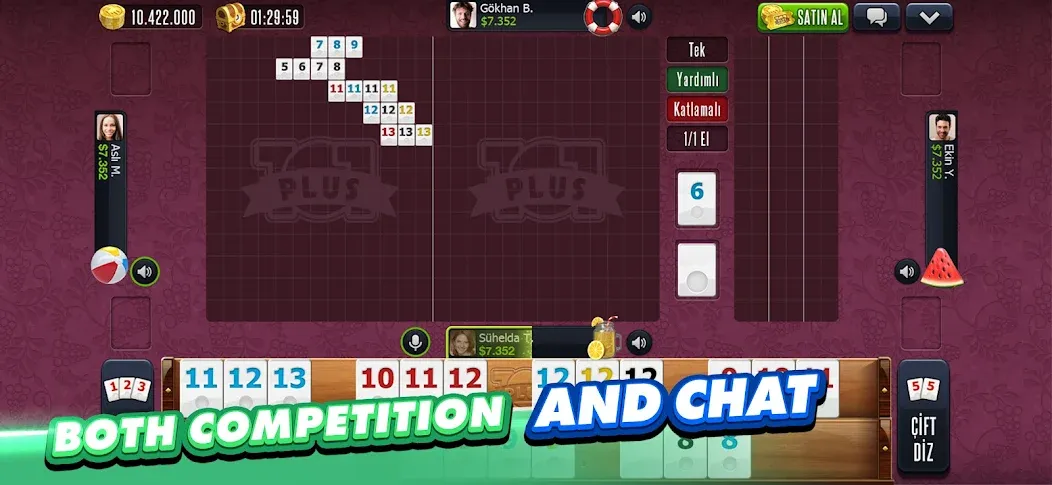 Скачать 101 Okey Plus Rummy Board Game — Последняя версия (Много золота и фишек) — скриншот 5