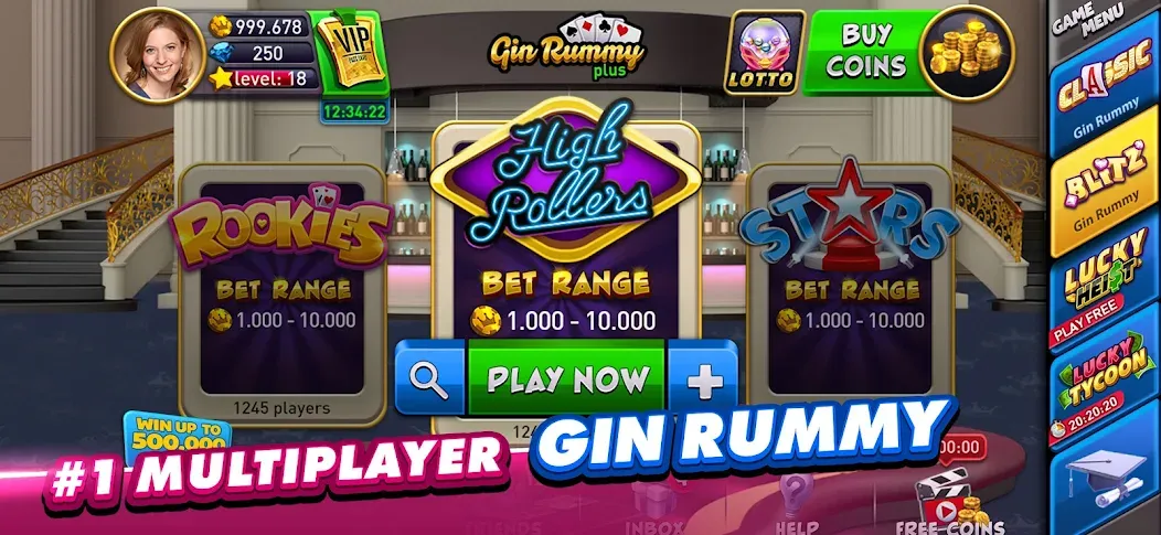 Взлом Gin Rummy Plus: Fun Card Game — Много денег и без рекламы — скриншот 2