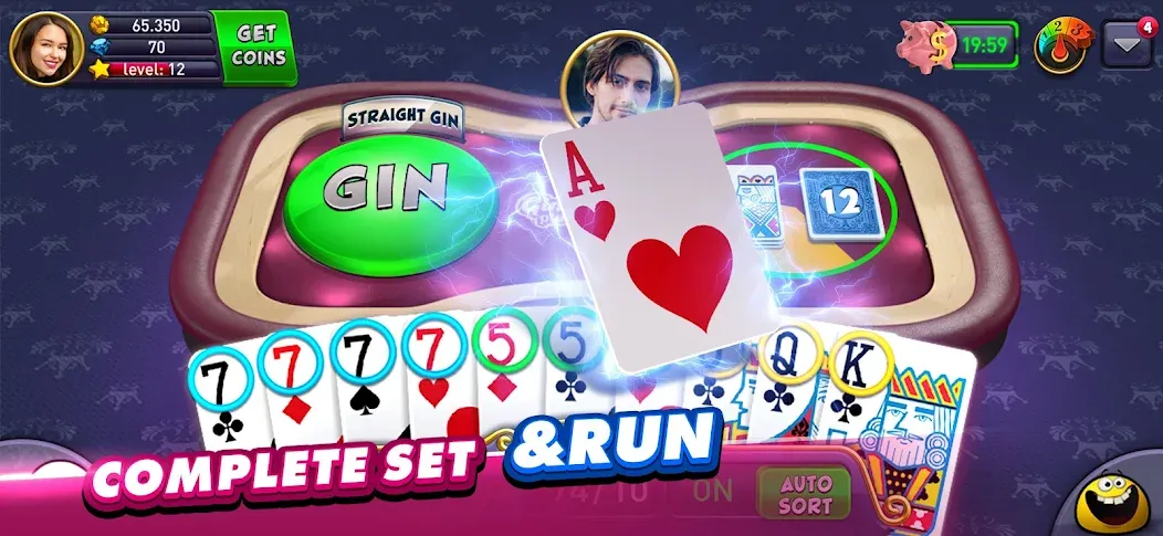 Взлом Gin Rummy Plus: Fun Card Game — Много денег и без рекламы — скриншот 4