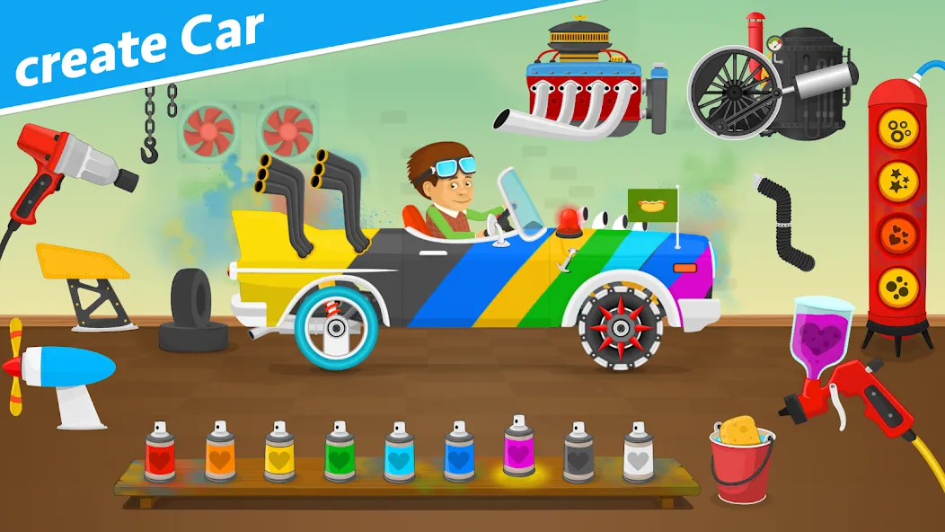 Скачать Racing car games for kids 2-5 — Последняя версия (Все машины разблокированы) — скриншот 2