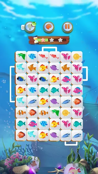 Скачать Mahjong Connect Fish World (Мод: Много денег и без рекламы) на Андроид — скриншот 3