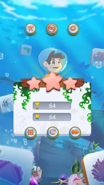 Скачать Mahjong Connect Fish World (Мод: Много денег и без рекламы) на Андроид — скриншот 5